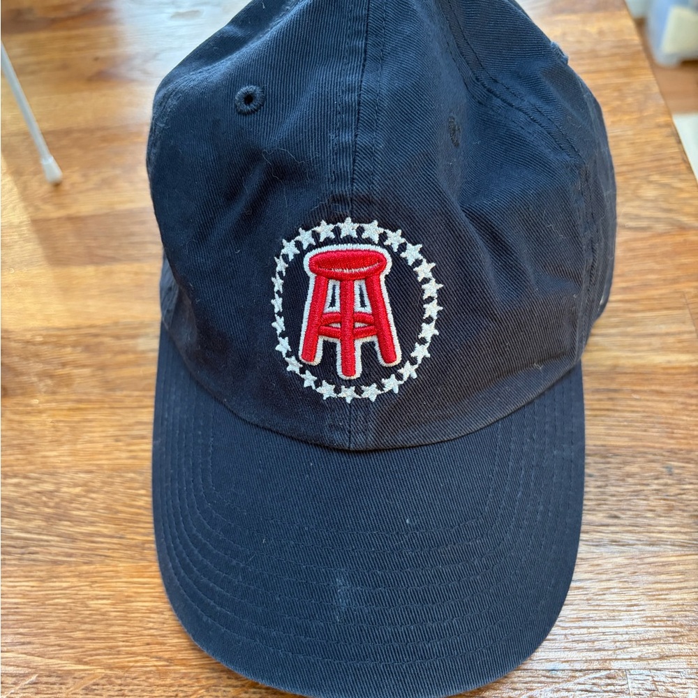 Barstool Sports Navy Cap with Red Patch